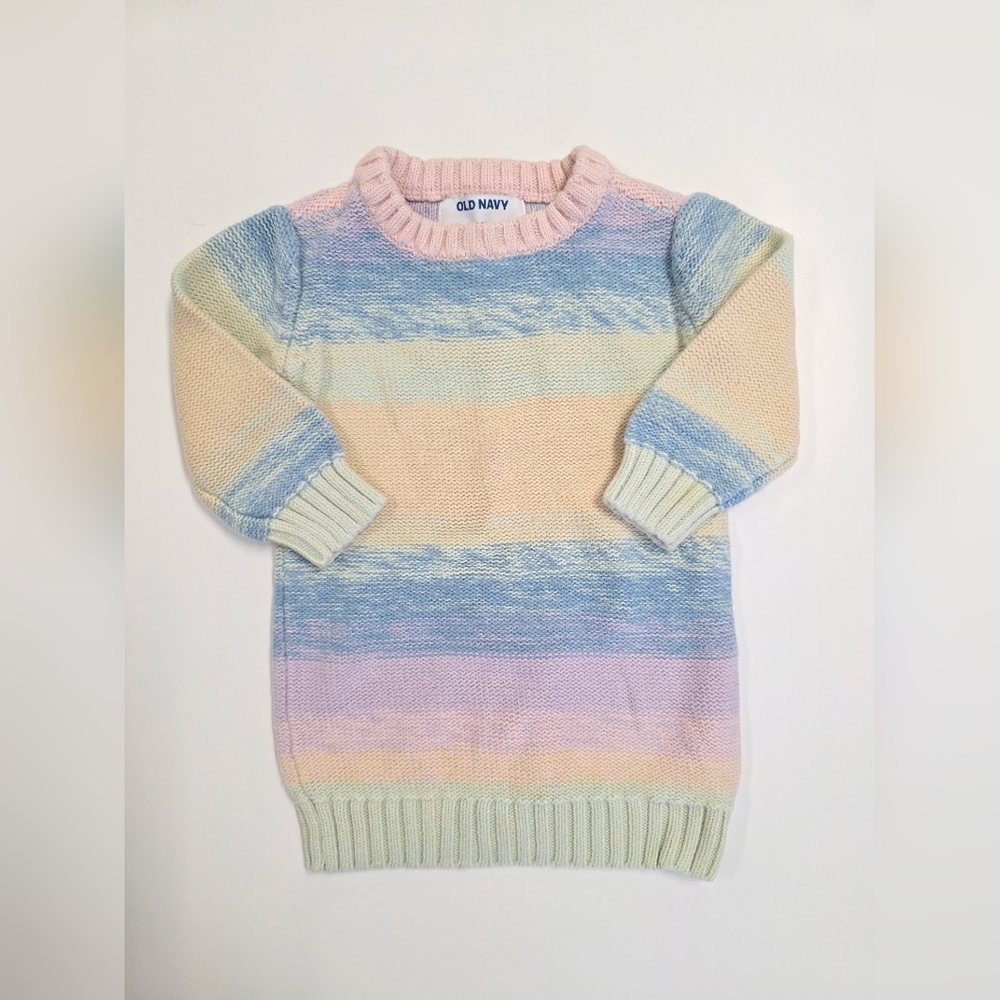 Old Navy Pastel Striped Sweater Dress